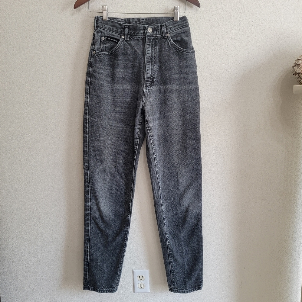 Lee High Rise Boyfriend Jeans, Women’s Size 10, Black Worn Denim